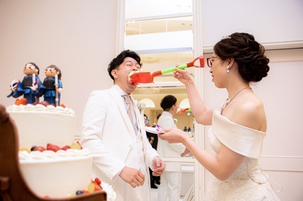 幸せいっぱいの笑顔♡
大好きなゲストと会場一体になって盛り上がった結婚式