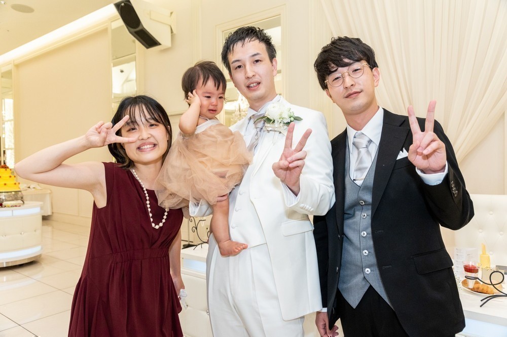 お子様と一緒に素敵な一日を♡
ゲストと温かい雰囲気に包まれた結婚式