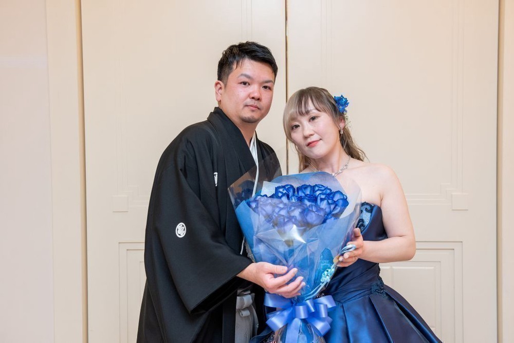 ♡青をテーマに、大切な人たちに
見守られながらおふたりらしいウェディング♡